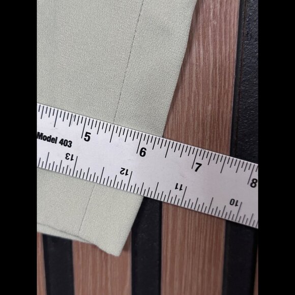 Babaton Dress Pants 4 Womens Green Light Green Chambray Trousers Pull On - Picture 6 of 10